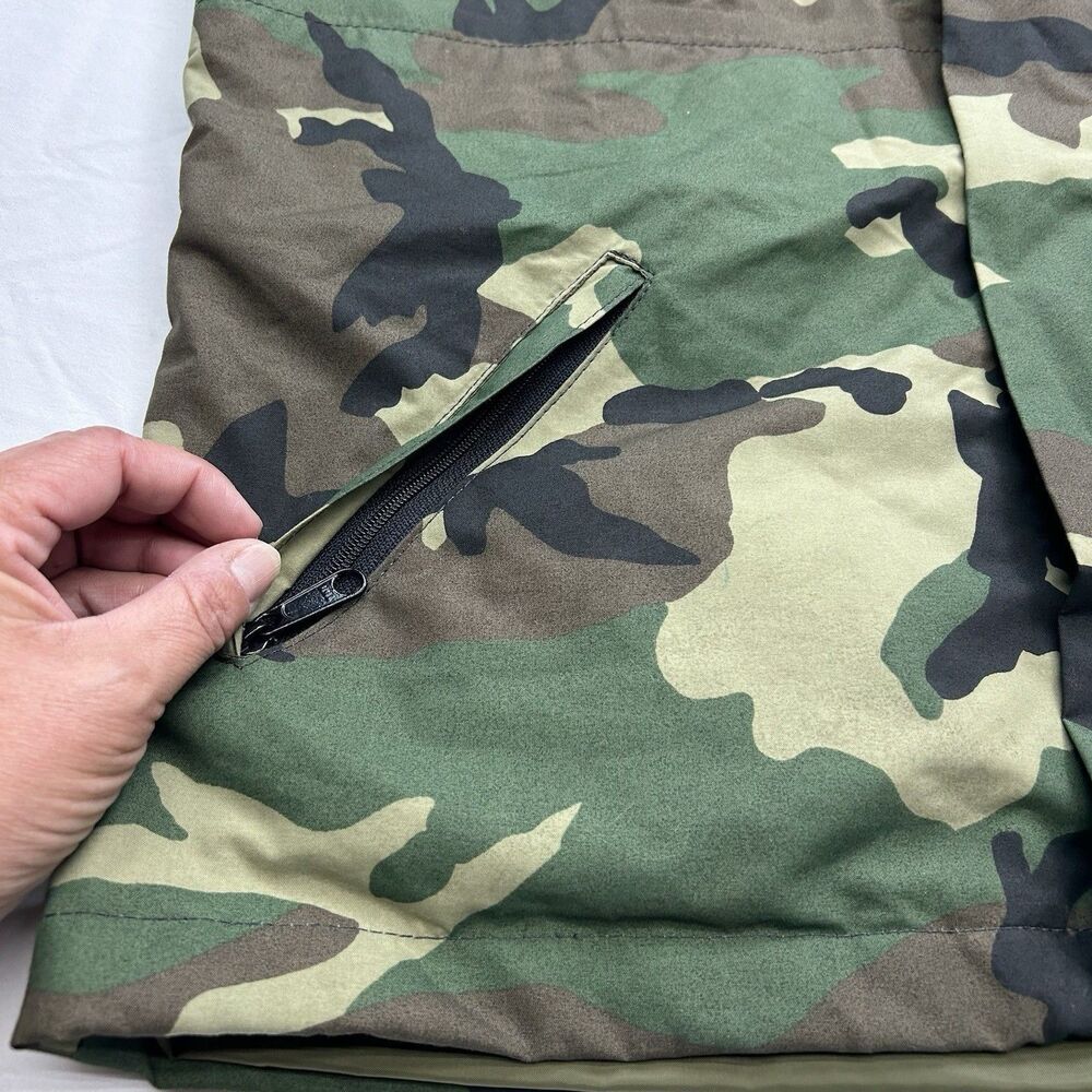 Log House Designs Gore-Tex Jacket Men's Large Long Green Camo Hunting Military - Picture 3 of 16